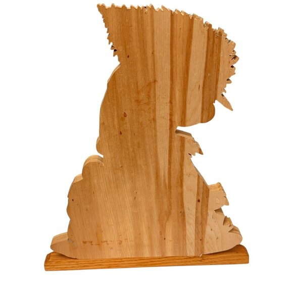 Old World Santa Wooden Signed George Bakes Cranston Victorian Holiday Decor 12" - Picture 5 of 12